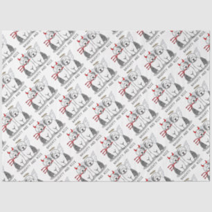 Naughty & Nice Old English Sheepdogs (Grey 1) Tissue Paper