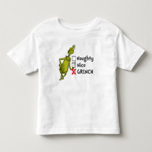 Naughty, Nice or Grinch Quote Toddler T-Shirt