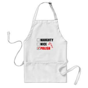 Naughty Nice Polish Christmas Design Standard Apron