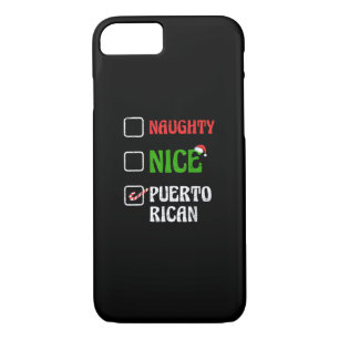 Naughty Nice Puertorican Santa Holiday Sweet iPhone 8/7 Case