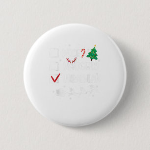 Naughty Nice Ukrainian Christmas Funny 6 Cm Round Badge