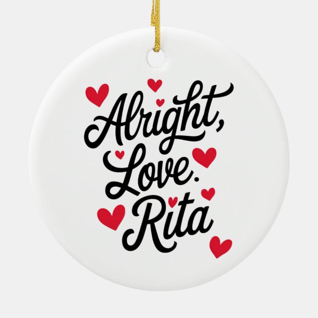 Naughty Nice Whiskey Santa Christmas List Ceramic Tree Decoration (Back)