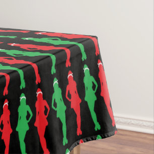 Naughty & Nice Xmas Elves Tablecloth