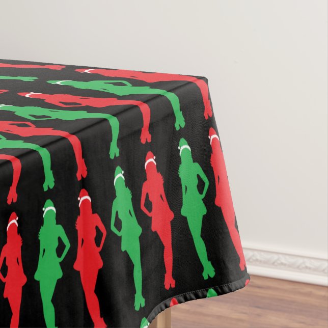 Naughty & Nice Xmas Elves Tablecloth (In Situ)