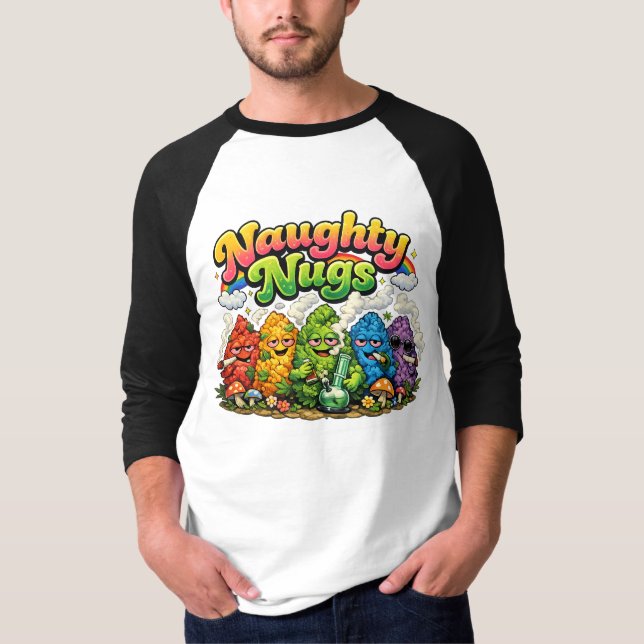 Naughty Nugs Ragland T-Shirt (Front)
