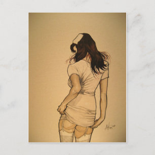 Naughty Nurse Postcard