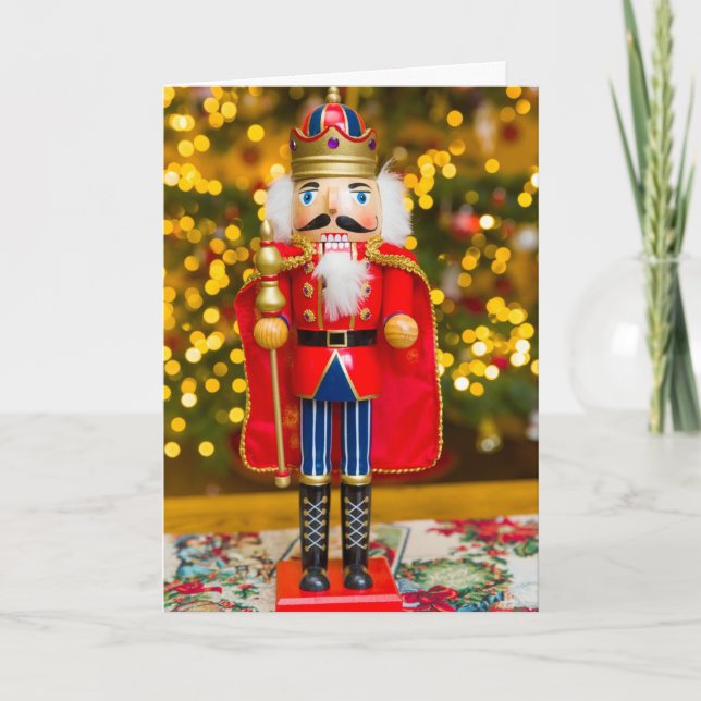 Naughty Nutcracker Personalised Holiday Card (Front)