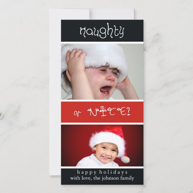Naughty of Nice? Holiday Card (Front)