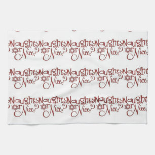 **NAUGHTY OR NIC** CHRISTMAS KITCHEN TOWEL SPARKLE