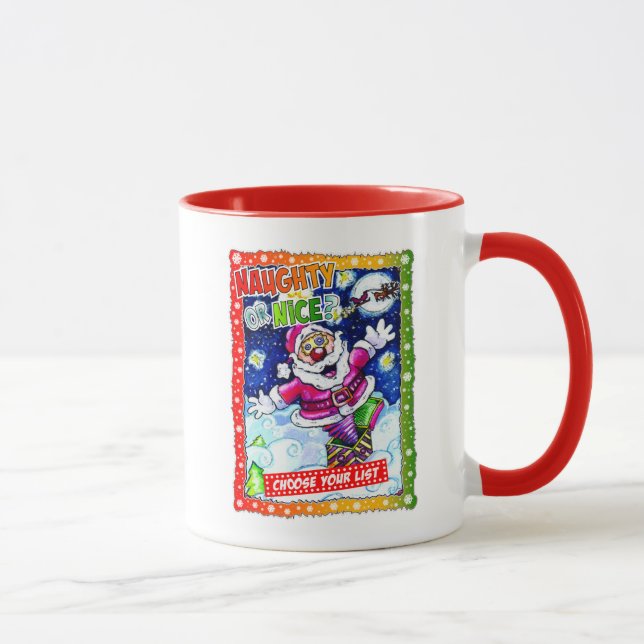 Naughty or nice, choose your list mug (Right)