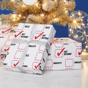Naughty or Nice Christmas Humour Wrapping Paper