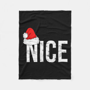 Naughty Or Nice Christmas Matching Family Pyjamas Fleece Blanket