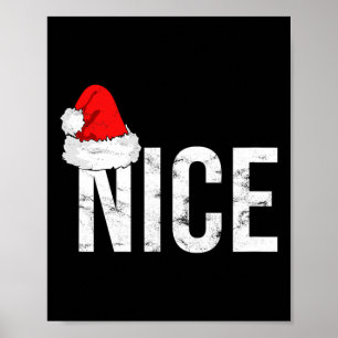 Naughty Or Nice Christmas Matching Family Pyjamas  Poster