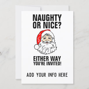 NAUGHTY OR NICE? CHRISTMAS PARTY INVITATIONS