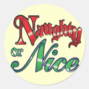 Naughty or Nice Christmas Stickers