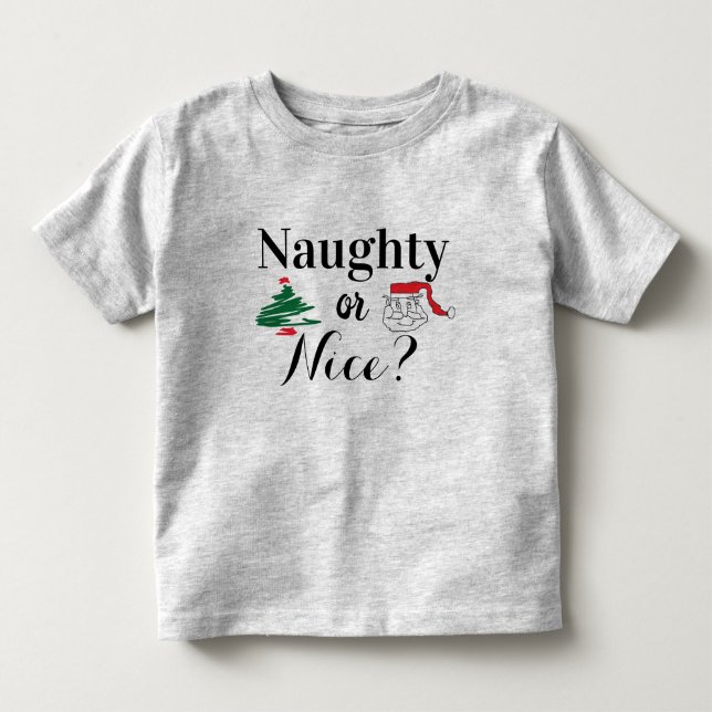 Naughty or NIce? Christmas T-Shirt (Front)