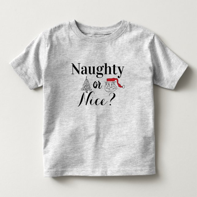 Naughty or NIce? Christmas T-Shirt (Front)