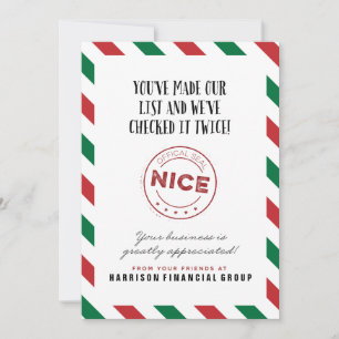 Naughty or Nice Corporate Holiday Card