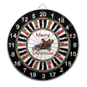 Naughty Or Nice Dart Board Santa