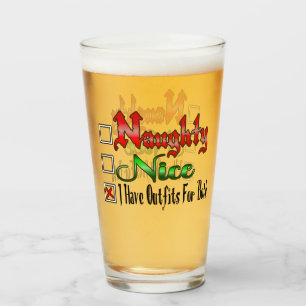 Naughty Or Nice Flirty Glass