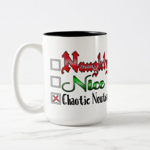 Naughty Or Nice Gamers Edition White Two-Tone Coffee Mug