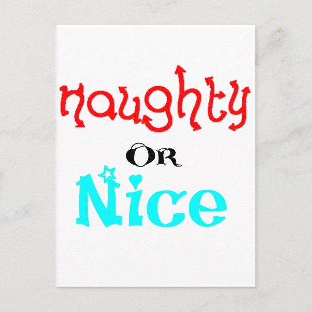 Naughty or Nice Holiday Postcard (Front)