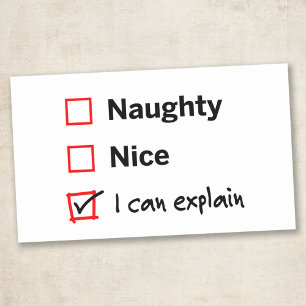Naughty or Nice - I Can Explain Rectangular Sticker