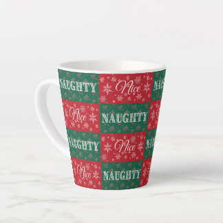 Naughty or Nice List Christmas Latte Mug