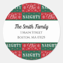 Naughty or Nice List Christmas Return Address