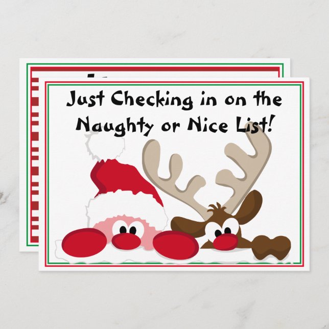 Naughty or Nice List Invitation (Front/Back)