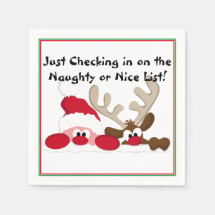Naughty or Nice List Napkin