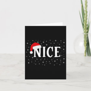 Naughty Or Nice Matching Christmas Couple Costume  Card