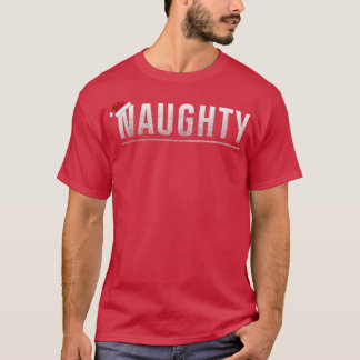 Naughty or Nice  Matching Christmas Couples Costum T-Shirt