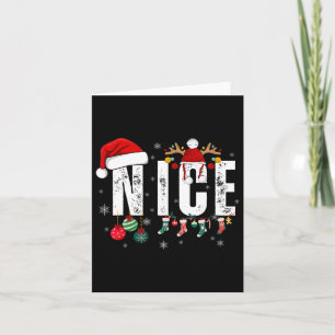 Naughty Or Nice Matching Christmas Couples Costume Card