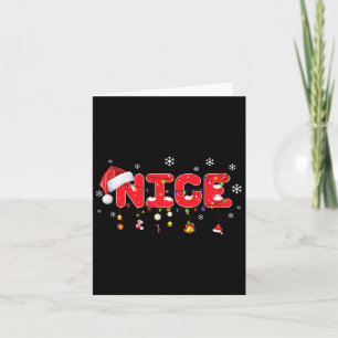Naughty Or Nice Matching Christmas Couples Costume Card