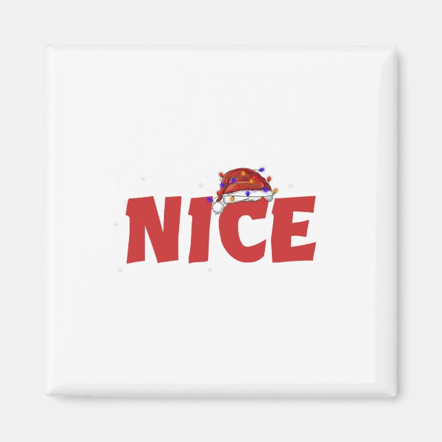 Naughty Or Nice Matching Christmas Couples Costume Magnet (Front)