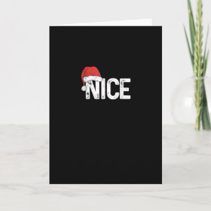 Naughty Or Nice Matching Christmas Funny Design Card