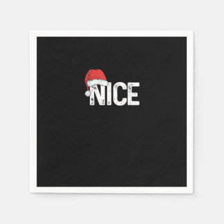 Naughty Or Nice Matching Christmas Funny Design  Napkin