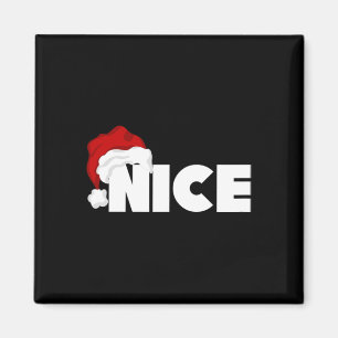 Naughty Or Nice Matching Christmas Funny Santa Magnet
