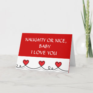 NAUGHTY OR NICE (NICE TO BE NAUGHTY) CHRISTMAS HOLIDAY CARD