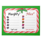 Naughty or Nice Notepad 8.5"x11", 40-pages