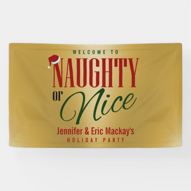 Naughty or Nice Party Banner (Horizontal)
