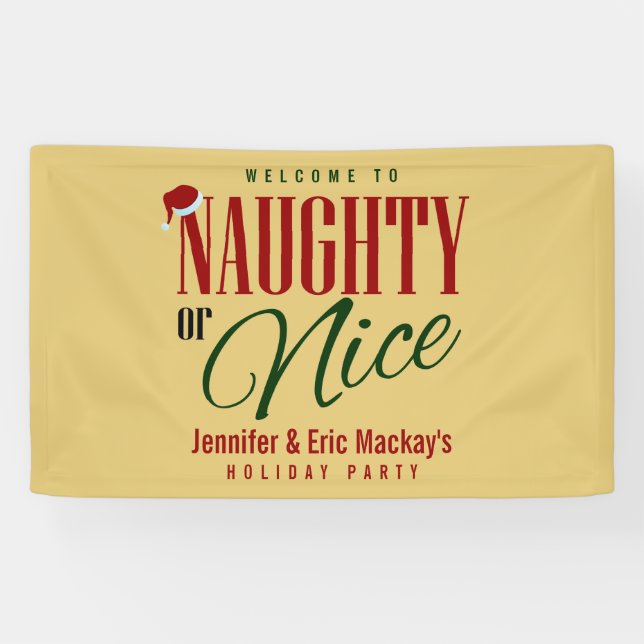 Naughty or Nice Party Banner (Horizontal)