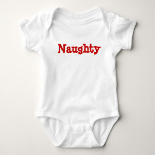 Naughty or Nice Quote Funny Cute Baby Christmas Bodysuit