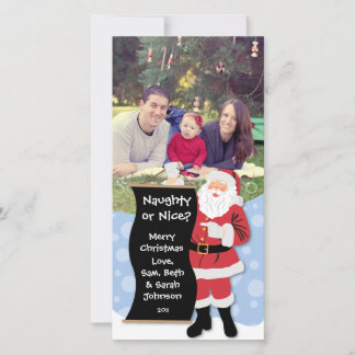 Naughty or Nice Santa Christmas Card