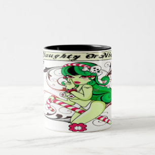 Naughty Or Nice - Two-Tone Mug