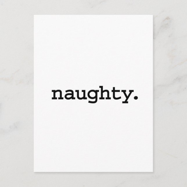 naughty. postcard (Front)