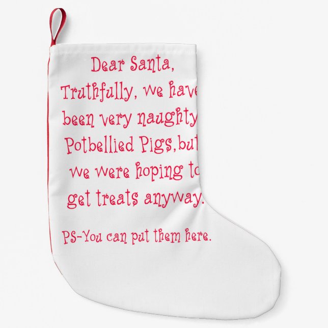 Naughty Potbellied Pigs Small Christmas Stocking (Front)