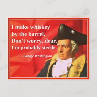Naughty Presidential Valentine: Whiskey Holiday Postcard