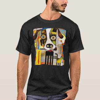 Naughty puppy artwork weird dog T-Shirt
